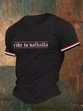 Herren Viking bedrucktes Kurzarm-T-Shirt zartstils